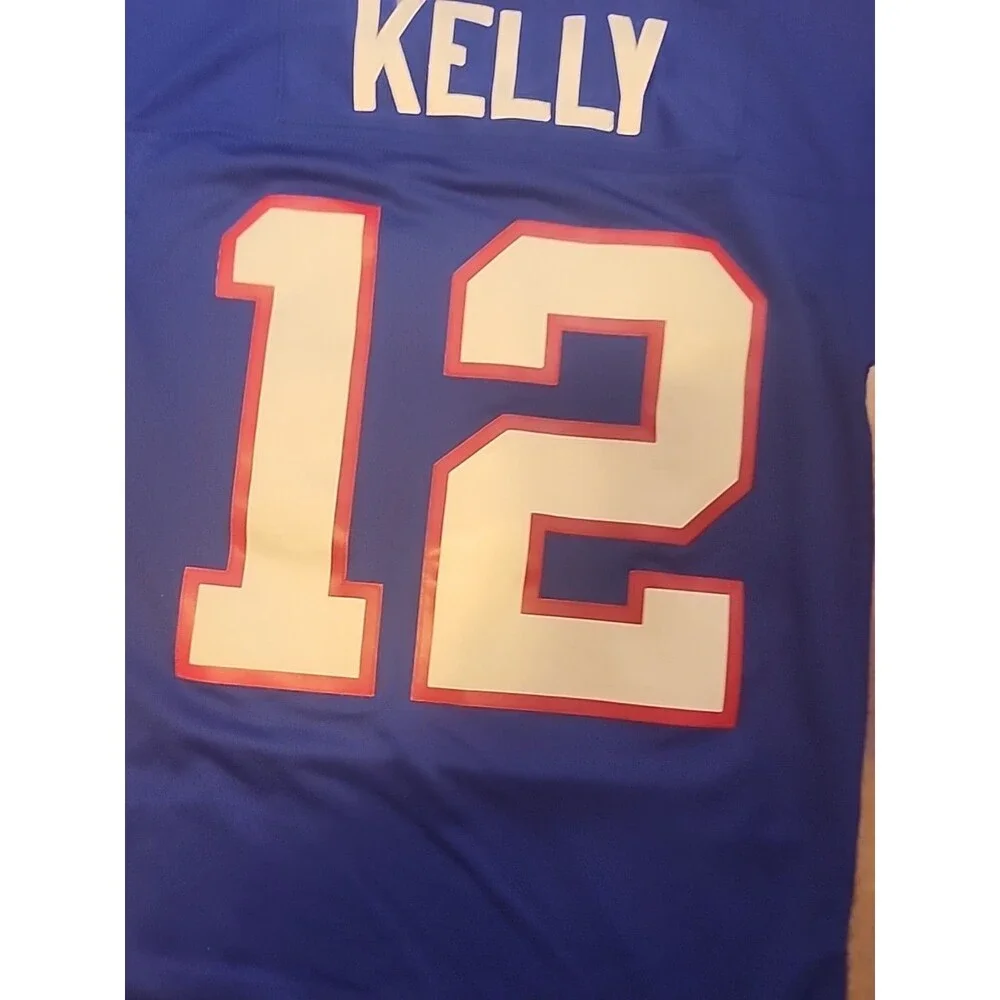 Men's Jim Kelly 1990 Mitchell & Ness Buffalo Bills Throwback Jersey Size 36 (S)